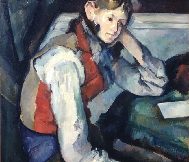 The Boy in the Red Vest painting.