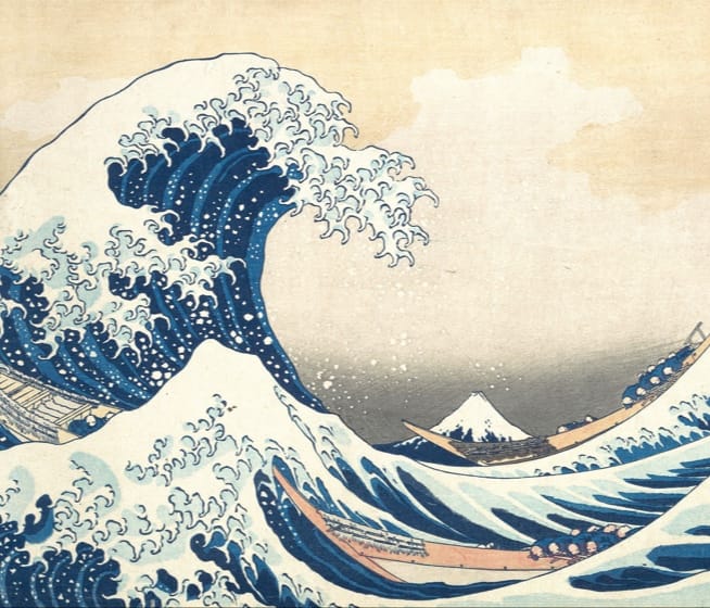 The Great Wave off Kanagawa painting.