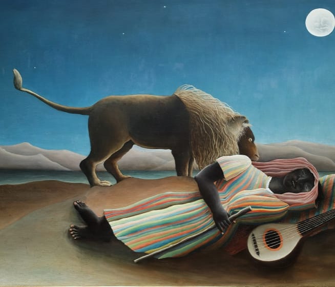 The Sleeping Gypsy painting.