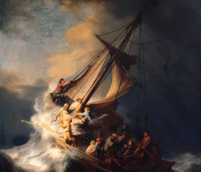 The Storm on the Sea of Galilee painting.